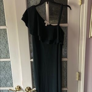 Jessica Simpson Black One-Shoulder Cocktail Dress